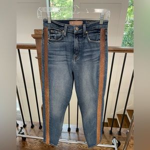 7 for all mankind jeans, the high waist ankle skinny with gold stripe